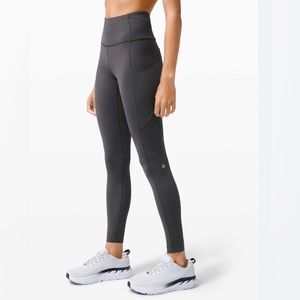 Lululemon Fast & Free 7/8 Tight Graphite Grey Size 4